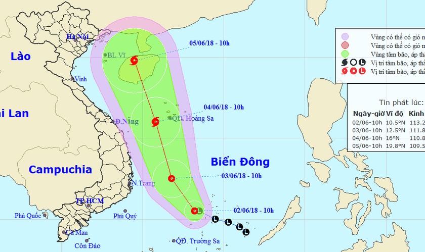 Áp thấp nhiệt đới khả năng mạnh thành bão hoành hành biển Đông 