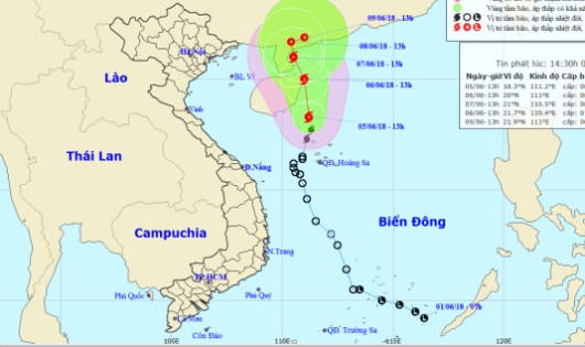 Bão giật cấp 10 gần bờ