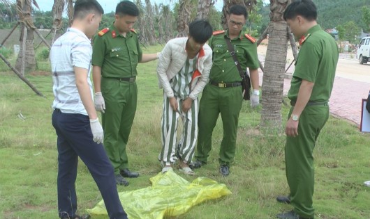 Hiện trường đối tượng Vũ Thanh Hải thực hiện hành vi phạm tội. Ảnh: Công an Quảng Ninh.