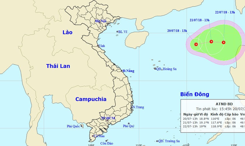 Xuất hiện áp thấp nhiệt đới mới trên biển Đông