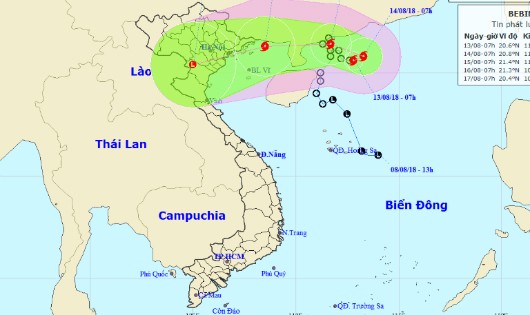 Bão gần vùng biển Quảng Ninh - Nam Định, Bắc bộ sắp mưa lớn