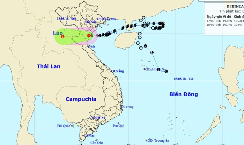 Bão suy yếu thành áp thấp nhiệt đới đổ bộ Thanh Hóa