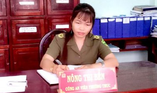 Công an viên Nông Thị Bền. Ảnh: Công an tỉnh Bình Phước.