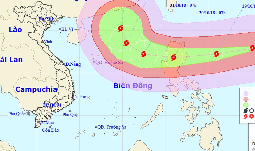 Bão siêu mạnh đe dọa, cảnh báo rủi ro cấp 3 ở Đông Bắc Biển Đông