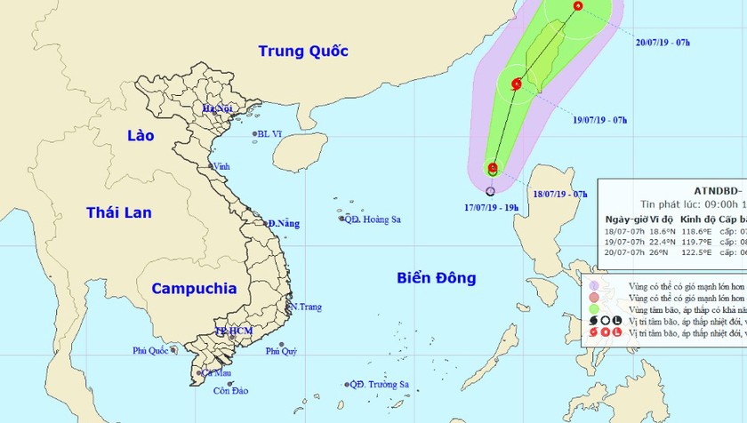 Áp thấp nhiệt đới khả năng thành bão trên Biển Đông