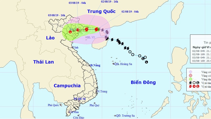 Chiều tối nay bão đổ bộ, đề phòng ven biển Bắc bộ nước dâng 4-4,5m, đất liền mưa rất to