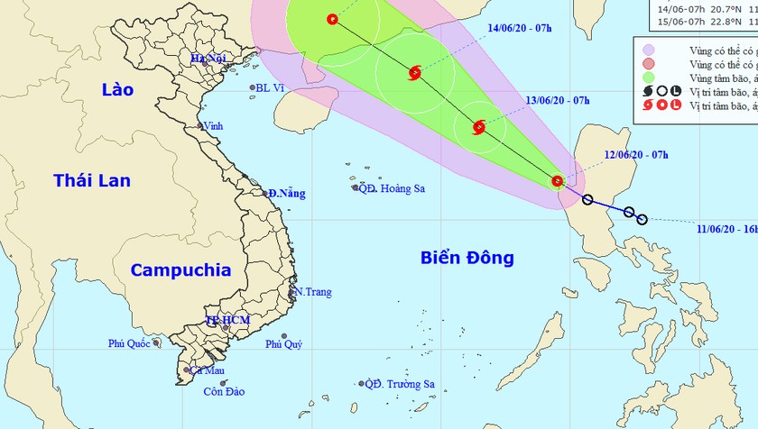 Áp thấp nhiệt đới hoành hoành biển Đông, tàu thuyền vùng Bắc Hoàng Sa rủi ro cao