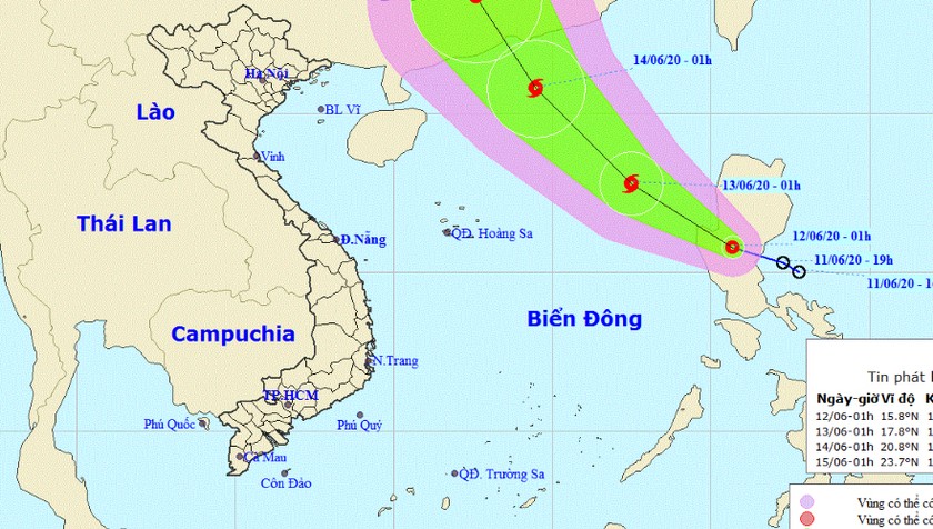 Áp thấp nhiệt đới khả năng thành bão chuẩn bị đổ bộ biển Đông