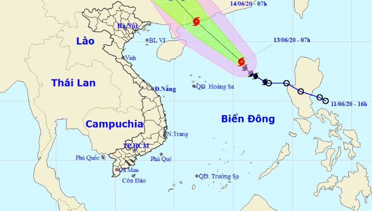 Bão di chuyển nhanh, không ngừng tăng cấp trên biển Đông, sóng cao hơn 5m