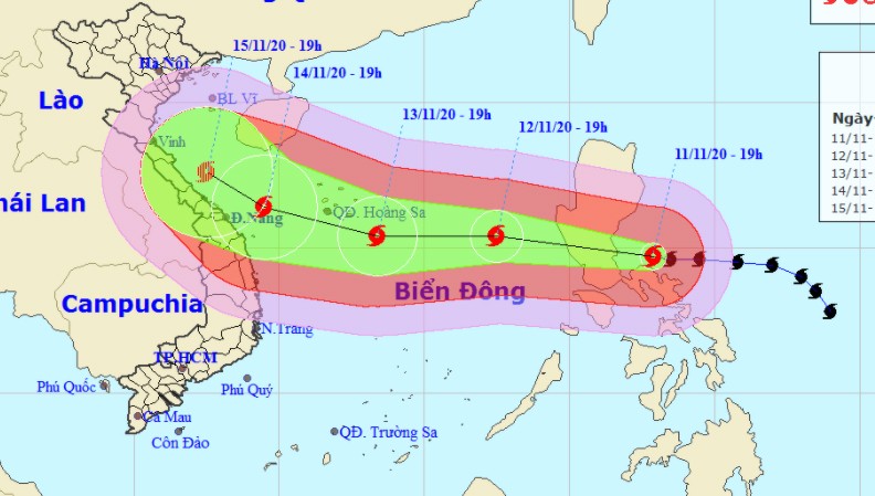 Bão tăng cấp tiến sát Biển Đông, Thanh Hóa - Bình Thuận cần chủ động ứng phó