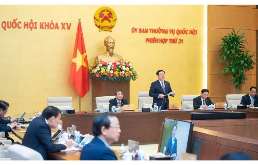 Quang cảnh Phiên họp thứ 21 Ủy ban Thường vụ Quốc hội.