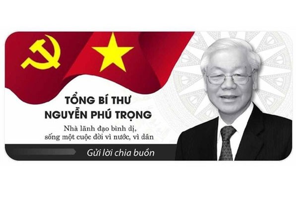 Gửi lời chia buồn đến gia đình Tổng Bí thư Nguyễn Phú Trọng qua ứng dụng VNeID 