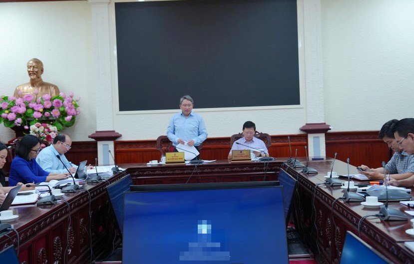 Quan cảnh buổi làm việc. (Ảnh: PV)