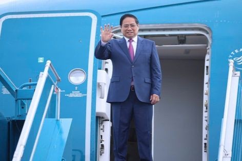 Thủ tướng Phạm Minh Chính lên đường dự Hội nghị WEF 16 Thiên Tân và làm việc tại Trung Quốc. (Ảnh: VGP)