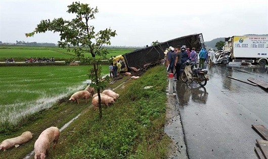 Hiện trường vụ tai nạn.