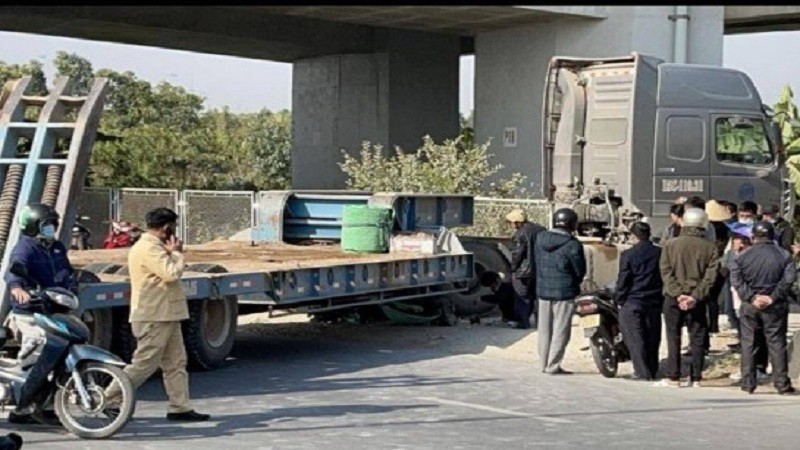 Hiện trường vụ tai nạn.