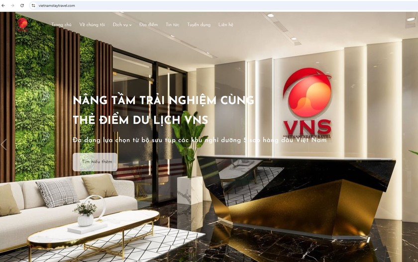 Website tại địa chỉ: vietnamstaytravel.com của Công ty TNHH Vietnam Stay Travel and Services với thông tin khá sơ sài.