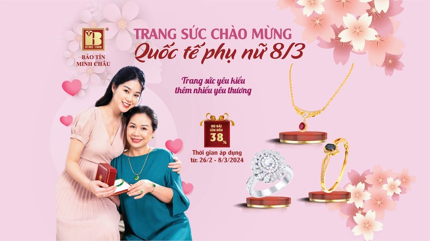 Quà tặng 8/3: Trang sức yêu kiều, thêm nhiều yêu thương