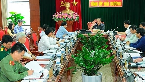 Hội nghị lần thứ 166 của Ban Thường vụ Tỉnh ủy Hải Dương.