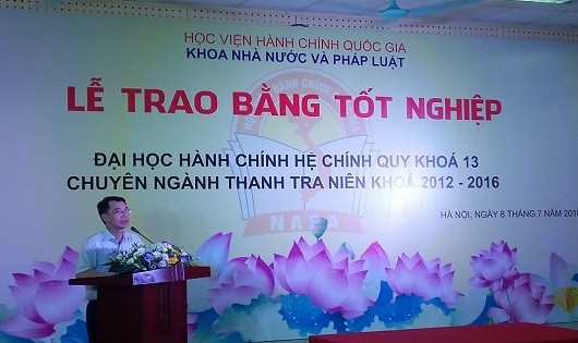 Học viện Hành chính quốc gia - Bế giảng và trao bằng tốt nghiệp cho sinh viên thanh tra mùa thứ 5