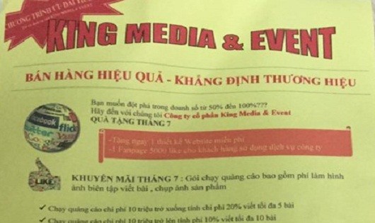 Hải Phòng: Thêm hàng loạt khách hàng “kêu trời” vì dính bẫy công ty quảng cáo King Media