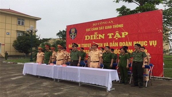 Công tác tập duyệt các phương án đảm bảo tình hình an ninh trật tự an toàn giao thông cho đại lễ Vesak 2019