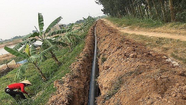 Kênh Đình Đào  bị xẻ trái phép năm 2017