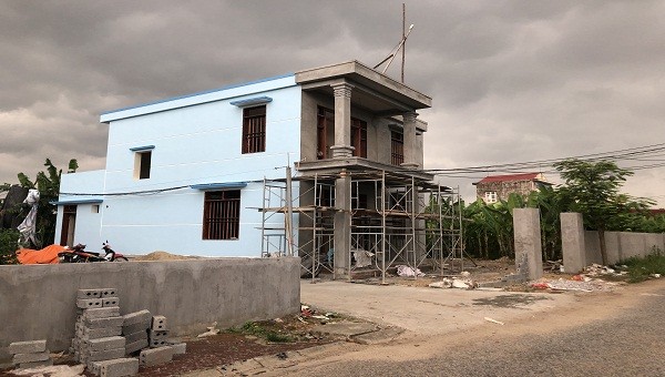 Căn nhà 2 tầng trên 100 mét vuông được xây dựng kiên cố và đưa vào sử dụng
