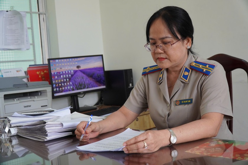 Bà Võ Thị Mỹ Linh - Chi cục trưởng Chi cục THADS huyện Tân Hưng, Long An.