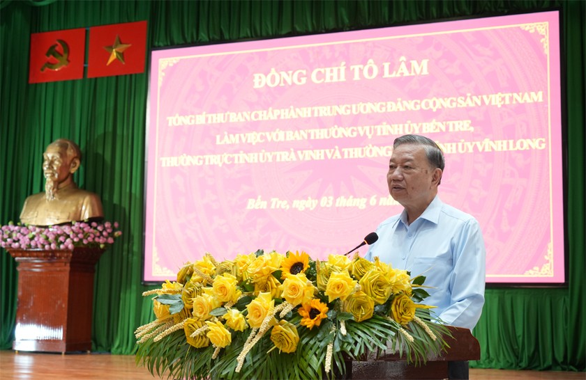 Tổng Bí thư Tô Lâm phát biểu chỉ đạo. Ảnh: Phương Thảo