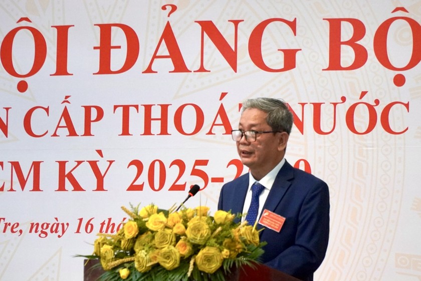 Ông Trần Hùng phát biểu tại Đại hội. Ảnh: Kim Ngân
