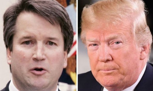 Ông Brett Kavanaugh (trái) là lựa chọn của ông Trump cho vị trí thẩm phán Tòa Tối cao.