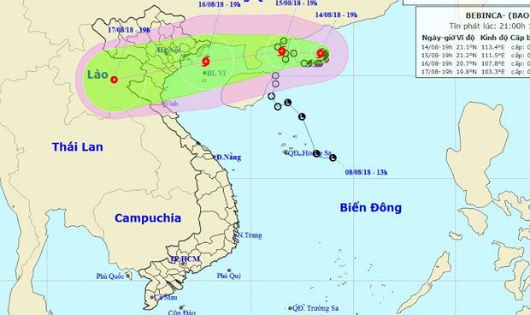 Bão số 4 đang mạnh lên