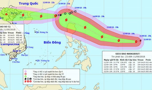 Hiện nay trên thế giới có 9 cơn bão đang hoạt động