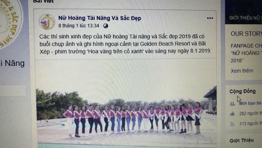 Ngày 8/1/2019, cuộc thi Nữ hoàng Tài năng và Sắc đẹp 2019 không phép vẫn tổ chức rầm rộ