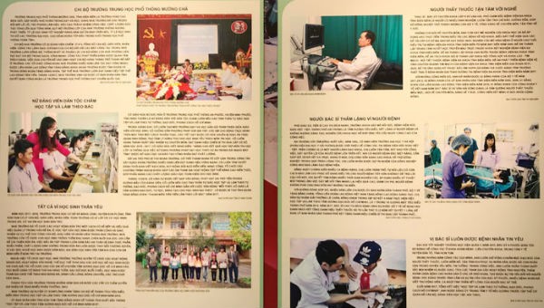 Hình ảnh, bài viết trưng bày tại triển lãm năm 2018