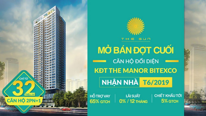 Những ưu đãi khi căn hộ The Sun Mỹ Đình chỉ có trong tháng 5