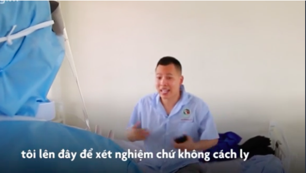 Vũ Khắc Tiệp gây khó dễ cho nhân viên y tế tại khu vực cách ly