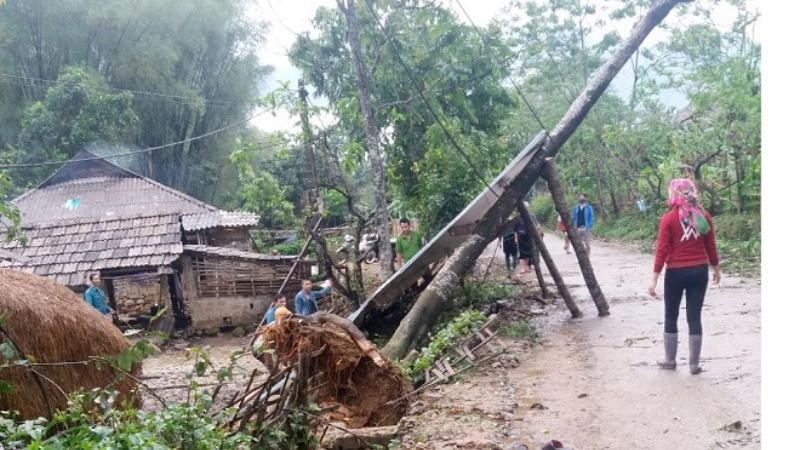 Mưa giông ở các tỉnh miền núi phía Bắc gây thiệt hại nặng nề.