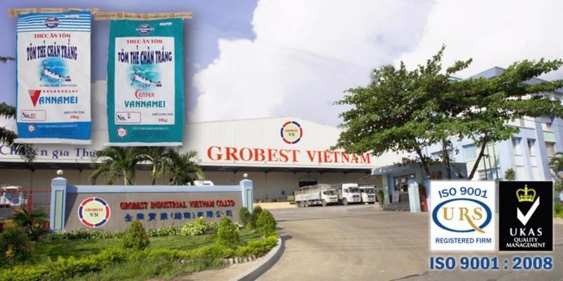 Cty TNHH Grobest Industrial (Việt Nam) là DN chuyên cung cấp thức ăn thủy sản.