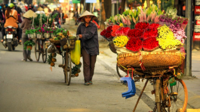 Gánh hàng hoa.