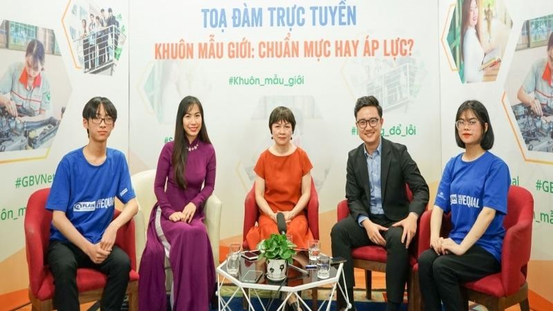 Các diễn giả tham gia tọa đàm trực tuyến "Khuôn mẫu giới - Chuẩn mực hay áp lực?”.