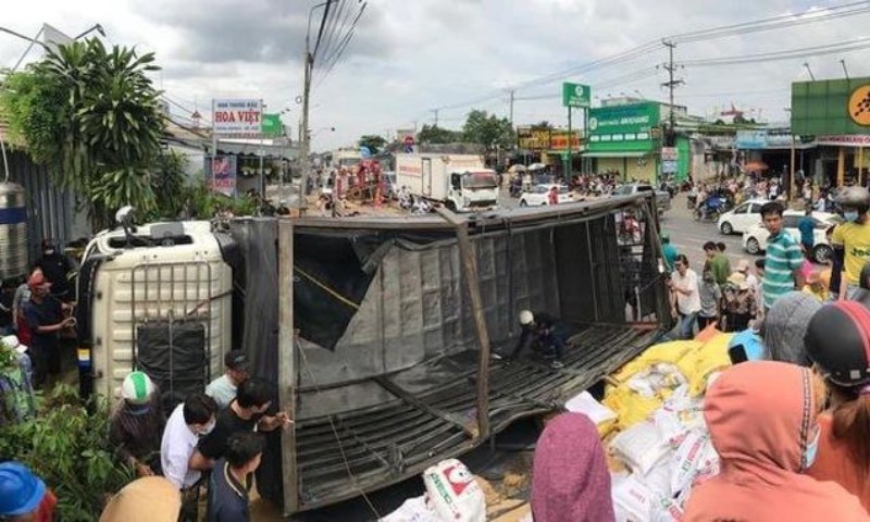 Hiện trường vụ tai nạn.