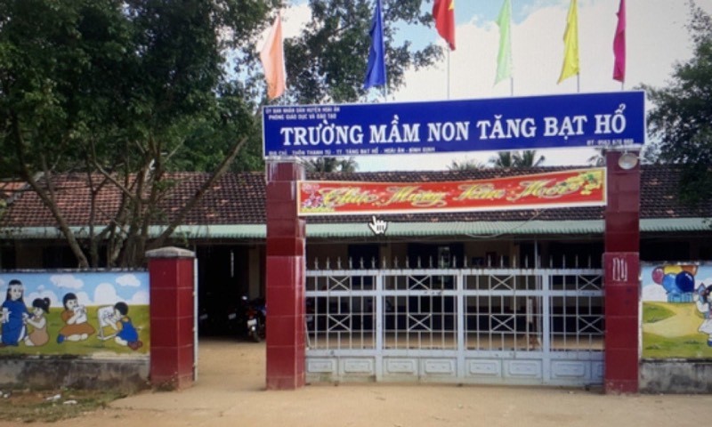 Trường mầm non Tăng Bạt Hổ nơi xảy ra sự việc.