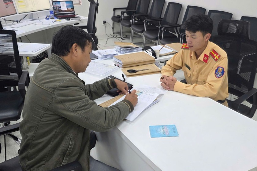 Anh Thành làm việc tại Phòng CSGT Công an tỉnh Lâm Đồng.