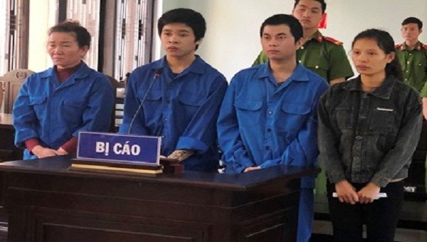 Các bị cáo tại phiên tòa