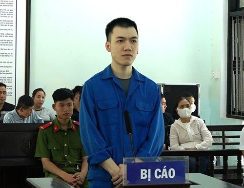 Bị cáo Phạm Trung Anh tại phiên tòa.