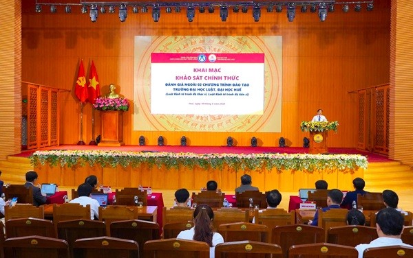 Hoạt động đánh giá do Đoàn chuyên gia ĐGN đến từ Trung tâm Kiểm định chất lượng giáo dục (KĐCLGD) Thăng Long thực hiện.