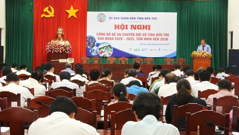 Hội nghị công bố đề án chuyển đối số tỉnh Bến Tre giai đoạn 2020 – 2025, tầm nhìn 2030. Ảnh: Quỳnh Nga