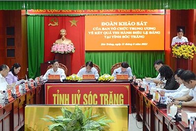 Sóc Trăng: Tiếp tục triển khai, tổ chức thực hiện nghiêm túc việc thi hành Điều lệ Đảng